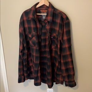 NWOT Snap front red and black flannel